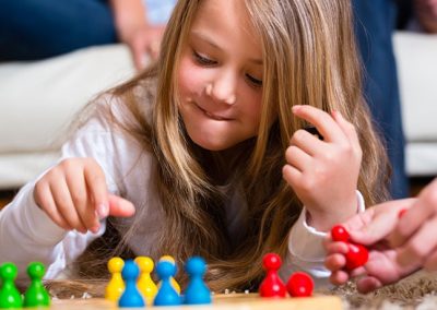 Child playing a game